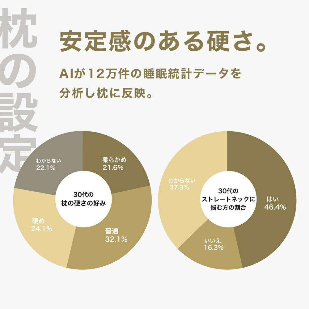 [レンタル] THE PILLOW Preset【18】30代向けの枕 オフホワイト×ホワイト - 4