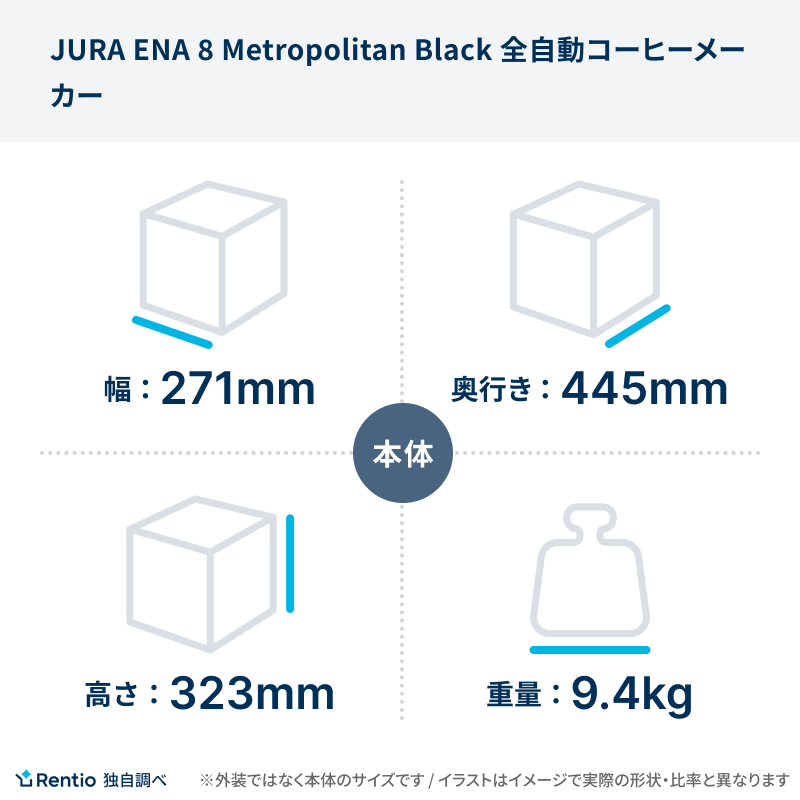 [レンタル] ユーラ(JURA) ENA 8 Metropolitan Black 全自動コーヒーメーカー - 4