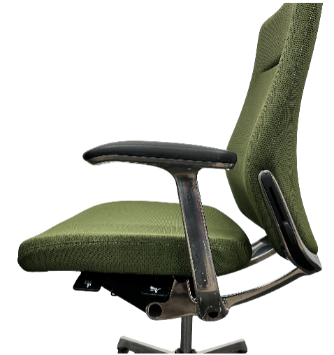 [レンタル] オカムラ コーラル ハイバック クッションタイプ 固定肘 ランバーサポート付き ダークグリーン ブラック CQ47BS-FSG5 オフィスチェア - 6