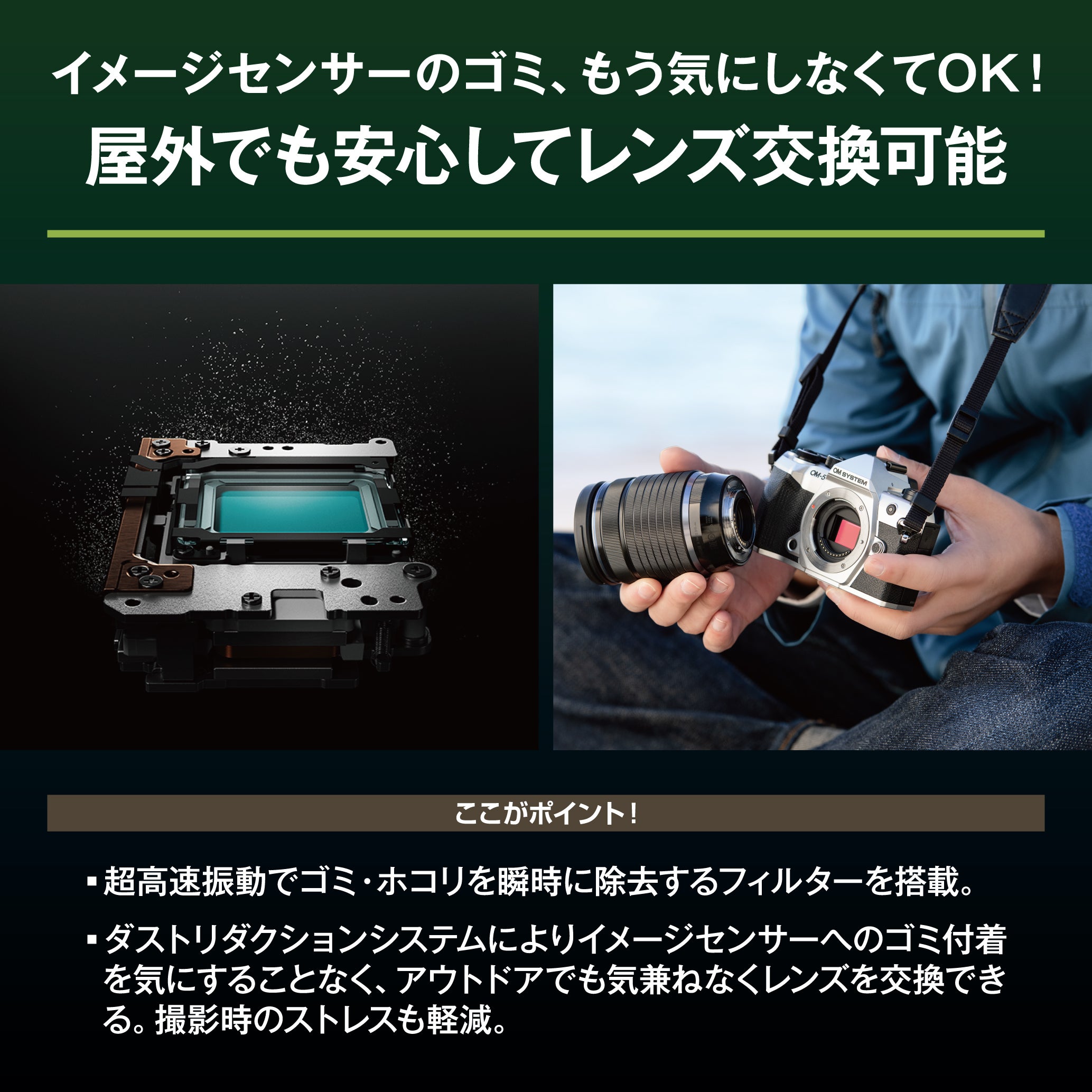 [レンタル] OM SYSTEM OM-5 Mark II 14-150mm II レンズキット ブラック - 9