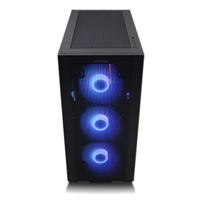 フロンティア(FRONTIER) FRGHLB550/58X3D ゲーミングデスクトップパソコン 本体 斜め ブラック - 2