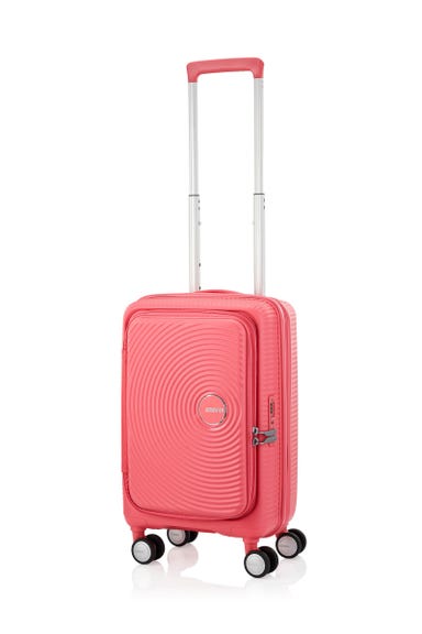 [1-3泊向けサイズ]AMERICAN TOURISTER CURIO スピナー55 エキスパンダブル 33L/拡張時42L ハードスーツケース コーラル