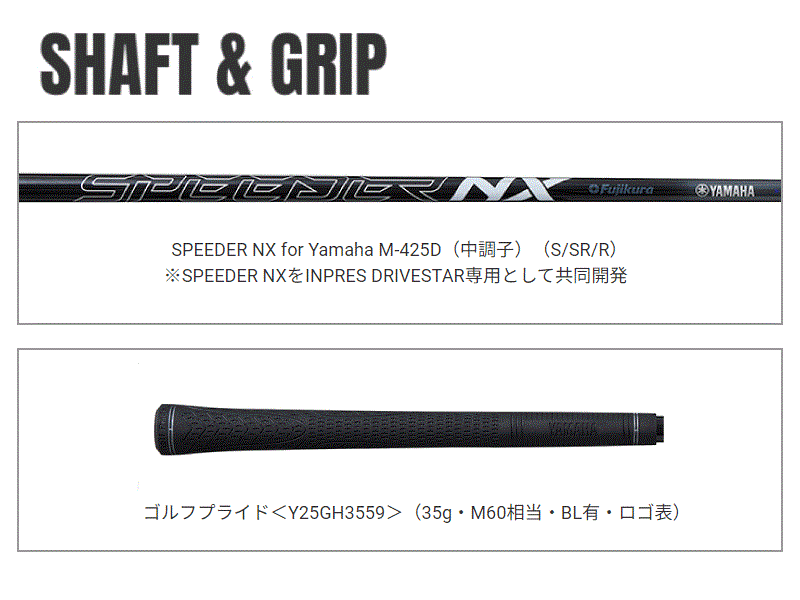 [レンタル] ヤマハ 2025 INPRES DRIVESTAR TYPE/S ドライバー（ロフト 10.5°/シャフト SPEEDER NX for Yamaha TM-425D /クラブ長さ45.75インチ） - 7