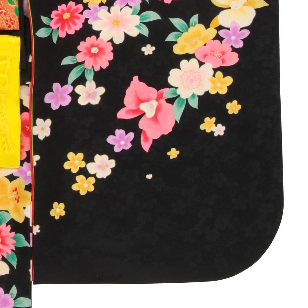 [レンタル] 七五三/節句 着物セット 7歳女の子 陽気な天使 艶やか 黒美人の宅配レンタル - 2