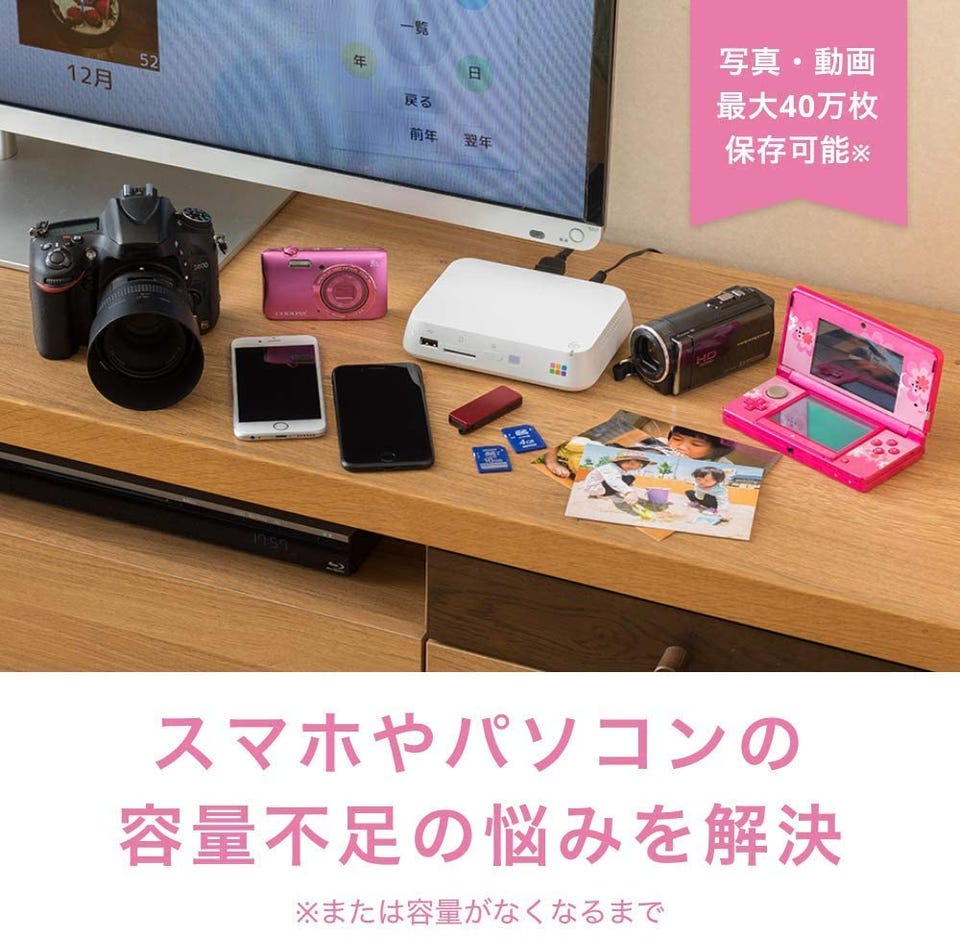 [レンタル] BUFFALO バッファロー デジタルフォトアルバム 「おもいでばこ」 1TB PD-1000S