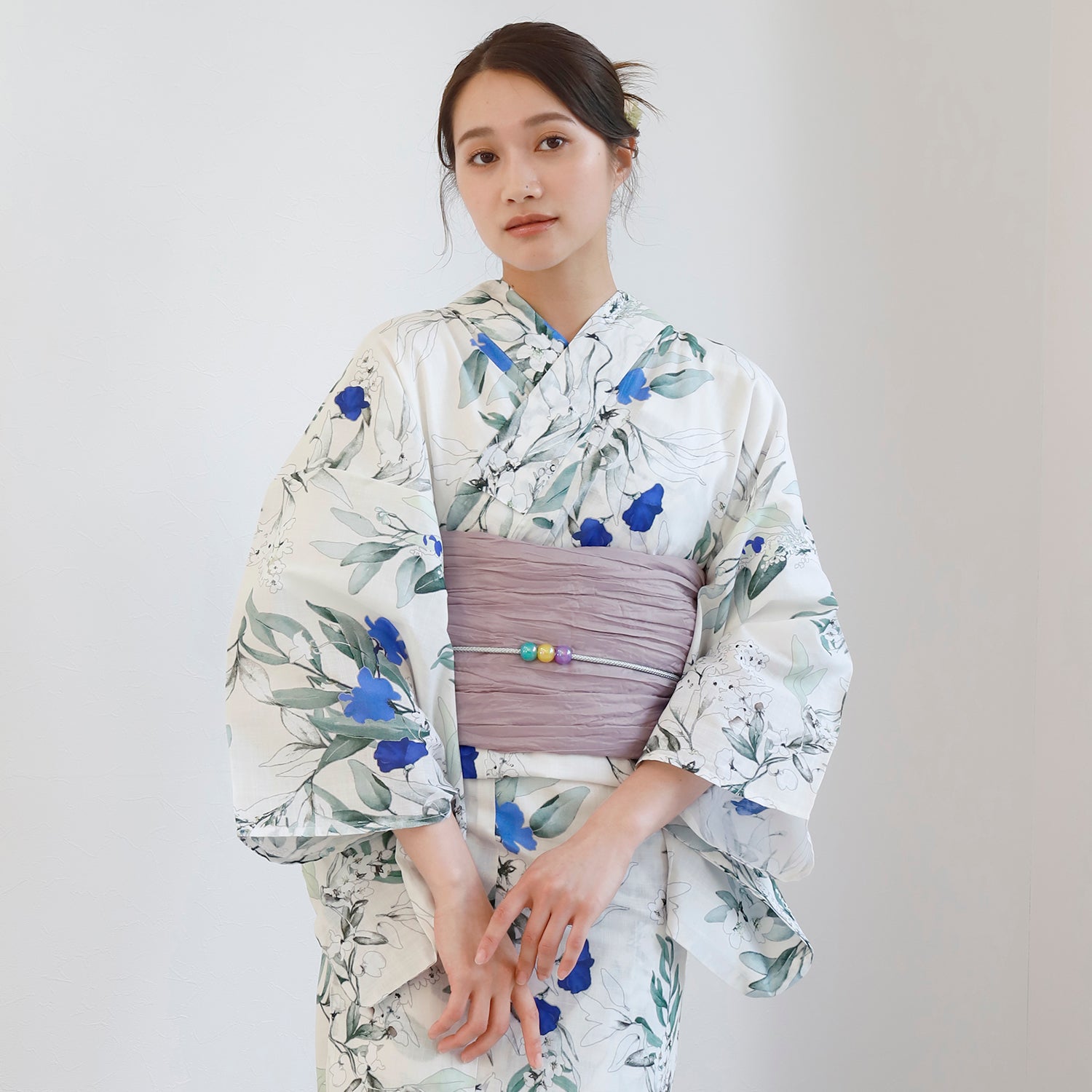 [レンタル] [2025新作]SION レディース浴衣 花柄 フリーサイズ