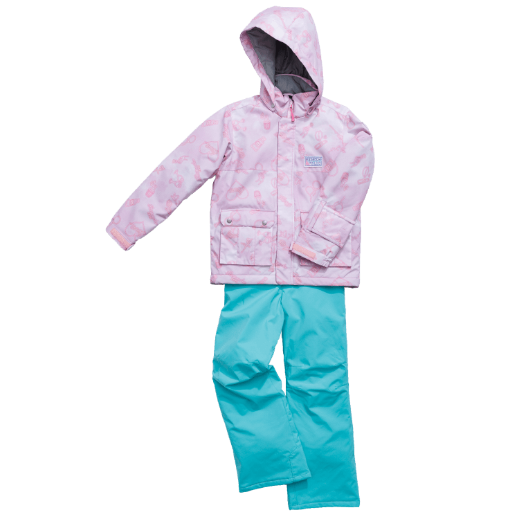 [レンタル] オンヨネ(ONYONE) キッズ スキー・スノボウェア 上下セット ピンク×グリーン (130cm～160cm)の宅配レンタル - 2