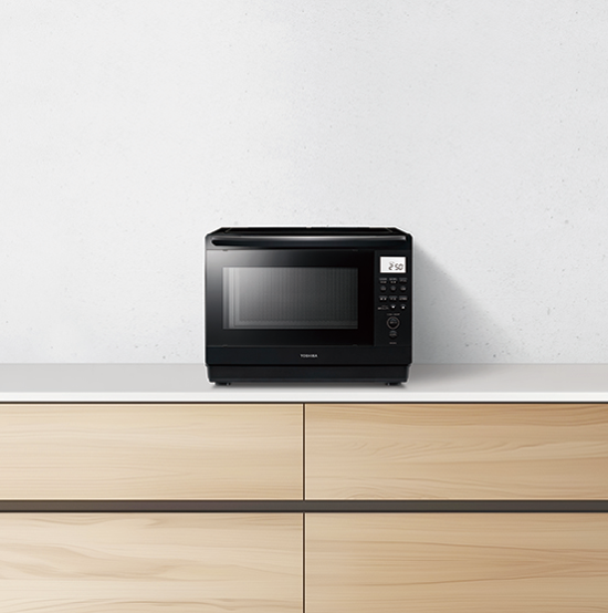 [26L]東芝 石窯ドーム ER-D70C 角皿式スチームオーブンレンジ 設置イメージ ブラック - 5