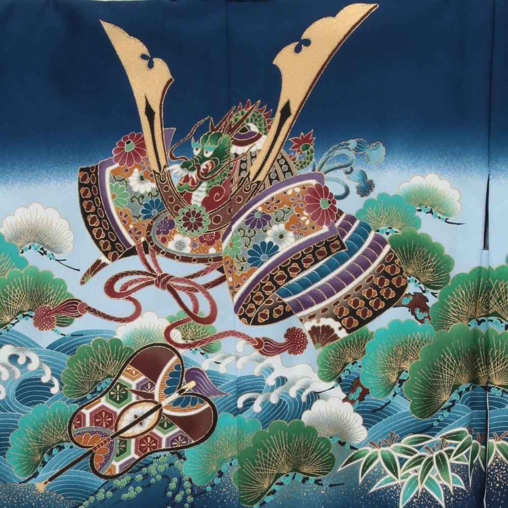 七五三/節句 袴セット 5歳 男の子 大松 紋章柄