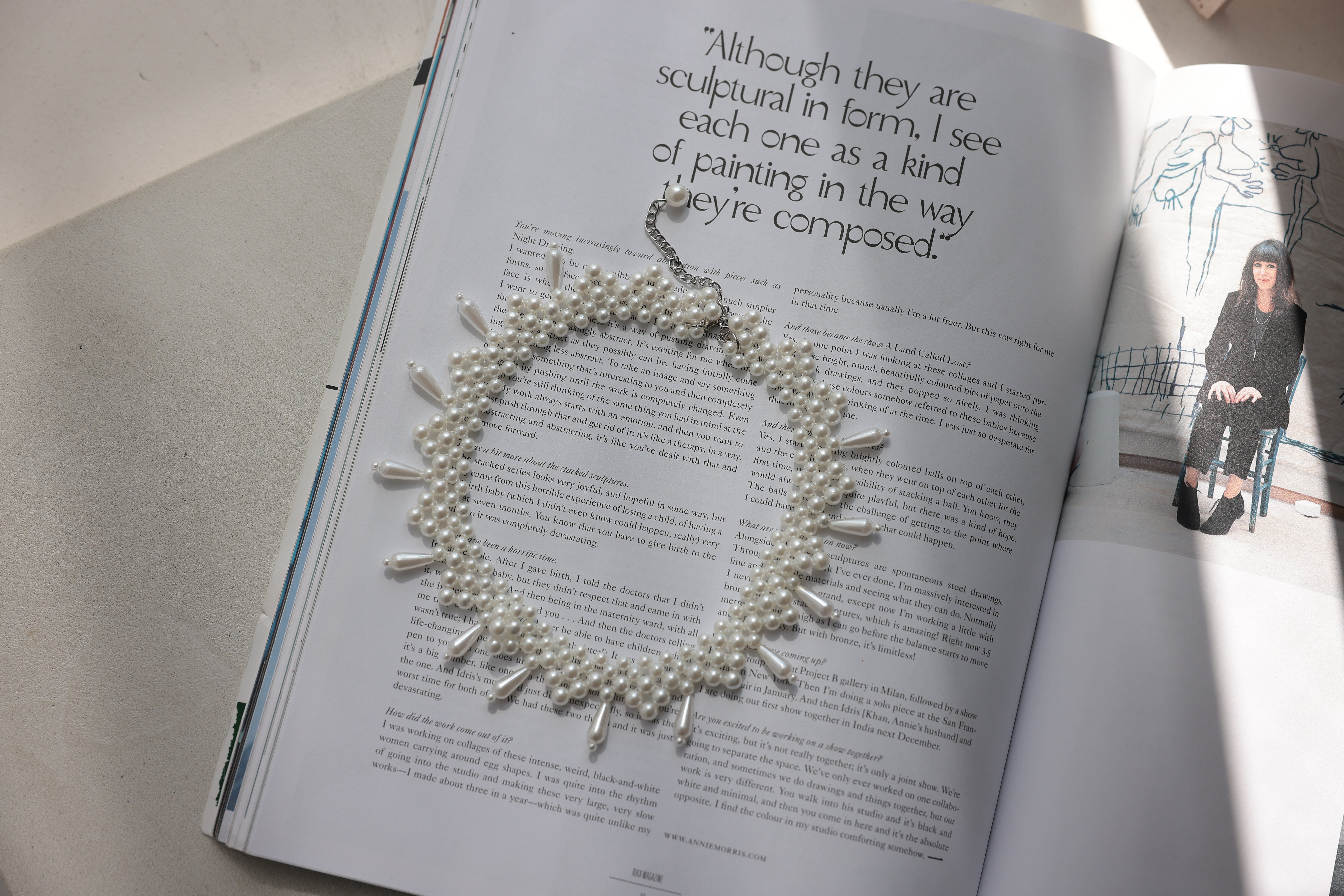 [レンタル] アートマリー 編み上げパールネックレス ホワイトの宅配レンタル - 3