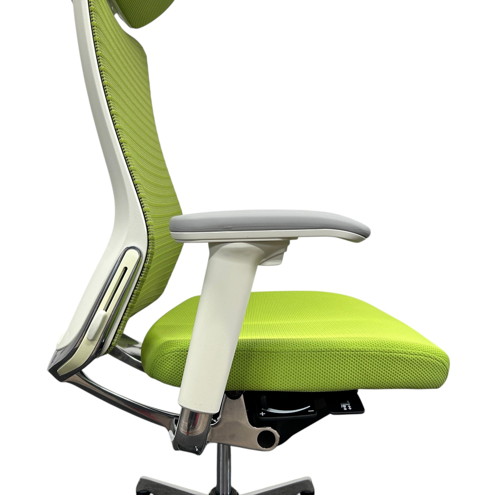 [レンタル] オカムラ オフィスチェア コーラル エクストラハイバック 可動肘 ランバーサポート付き ライムグリーン ポリッシュ CQ8ABZ-FSH5 - 7