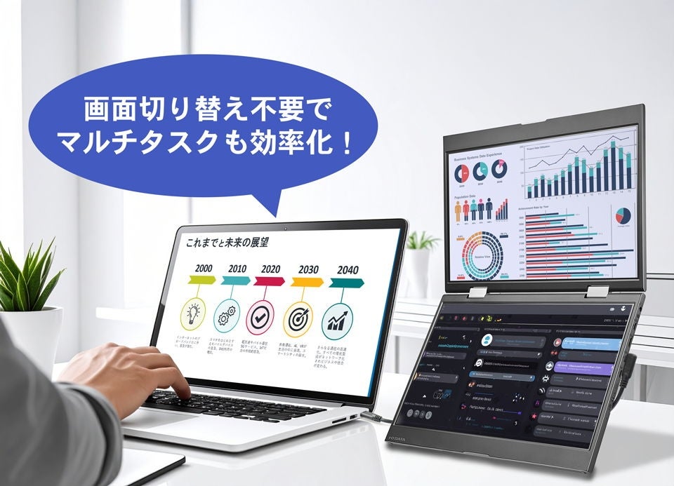 [レンタル] アイ・オー・データ(IODATA)LCD-YC1412DX 14型デュアルモバイルディスプレイ - 7