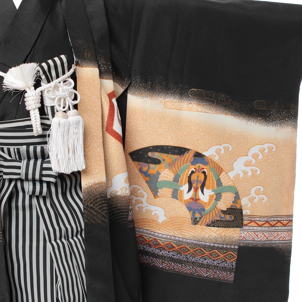 [レンタル] 七五三/節句 袴セット 5歳 男の子 金色模様 兜の宅配レンタル - 4