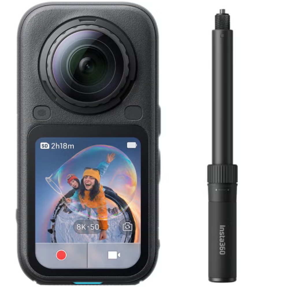 [レンタル] Insta360 X6 360度カメラ ＆ バレットタイム 自撮り棒2.0セット ミッドナイトブラック
