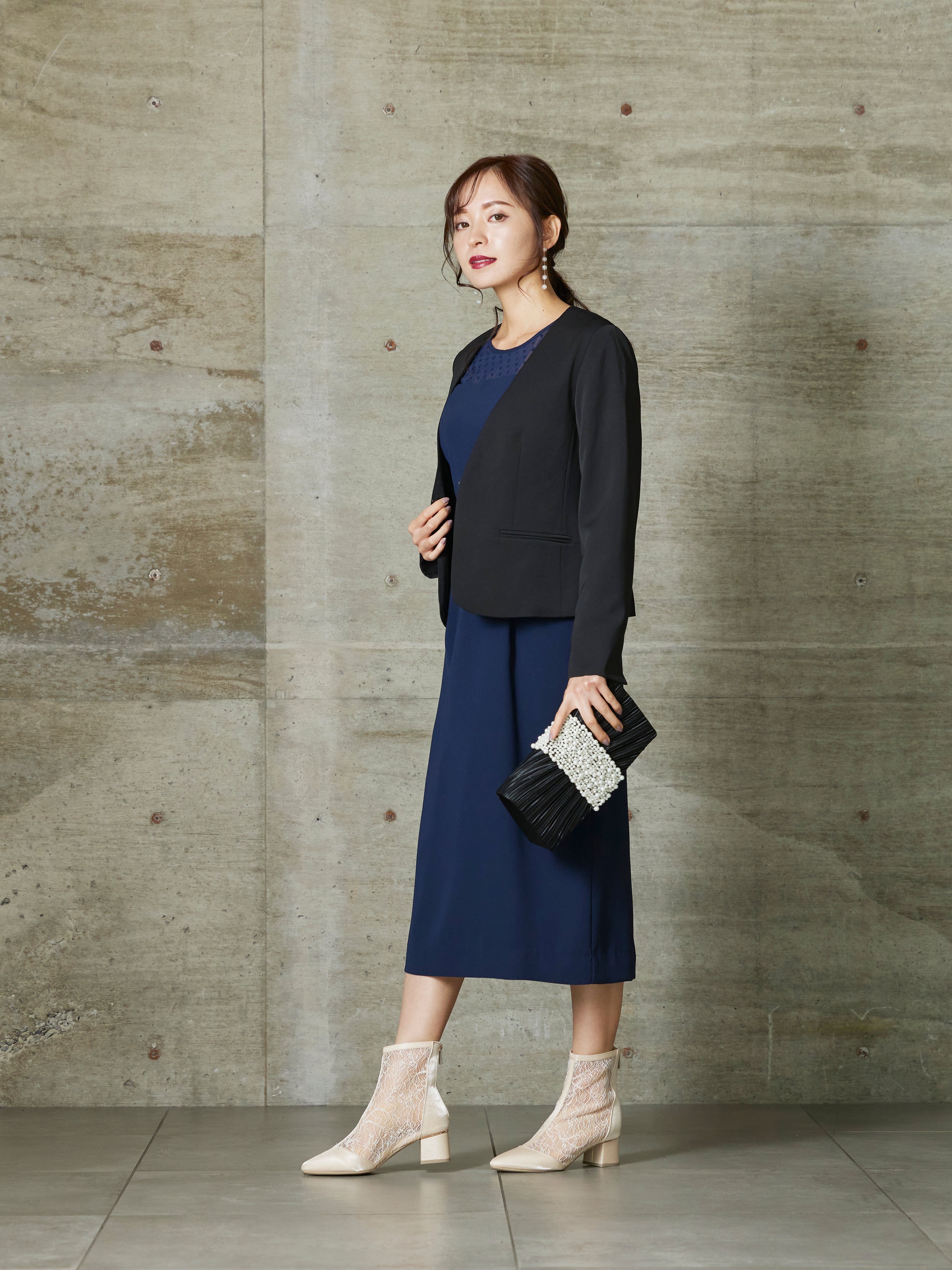 [レンタル] 【ジャケットのみ】BELINDA DE CAPRIS Vネック ボレロジャケット ブラックの宅配レンタル - 2