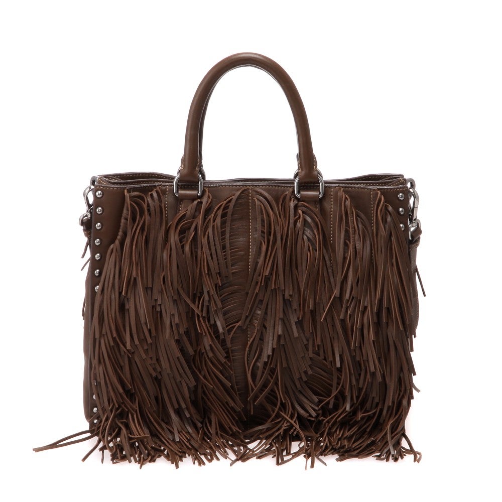 PRADA ナッパ　フリンジ　ブラウン PRADA ナッパフリンジブラウン