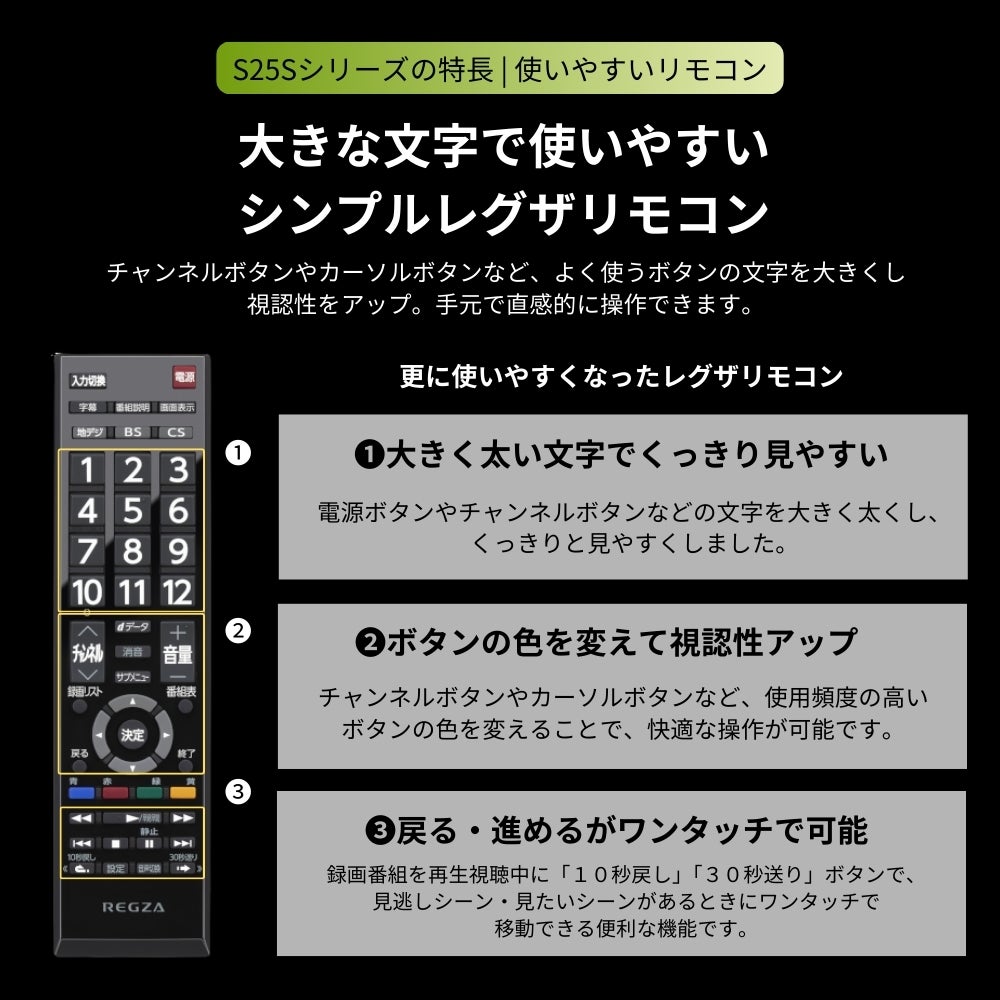 [レンタル] レグザ(REGZA) S25R series 32S25S 32V型 ハイビジョン液晶テレビ - 7