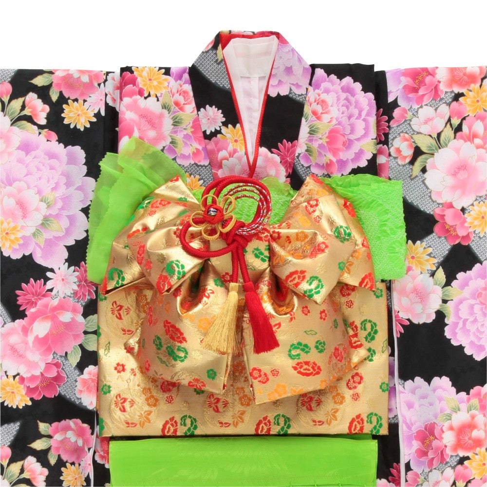 七五三/節句 着物セット 7歳女の子 大牡丹