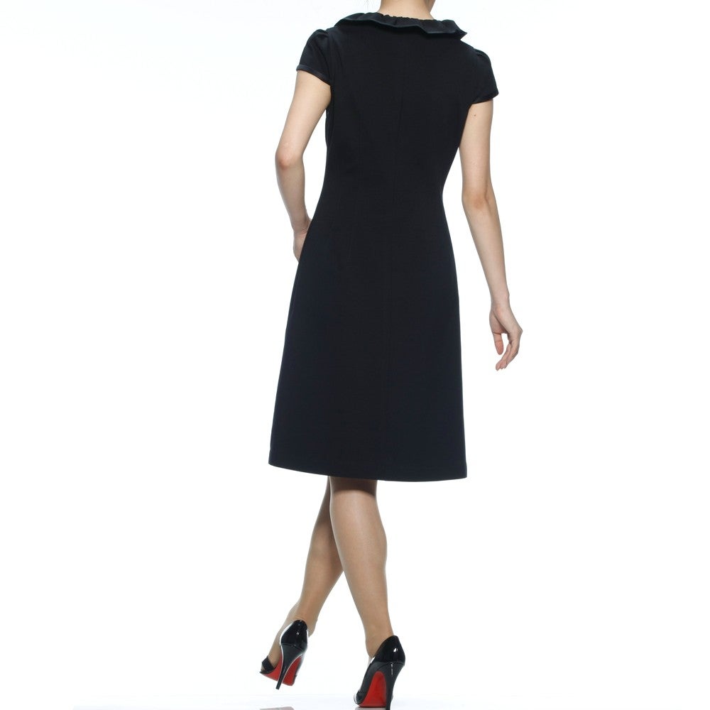 [レンタル] ルネ セレモニースーツ2点セット(ジャケット+ワンピース) ブラック / ホワイト×ブルーの宅配レンタル - 7