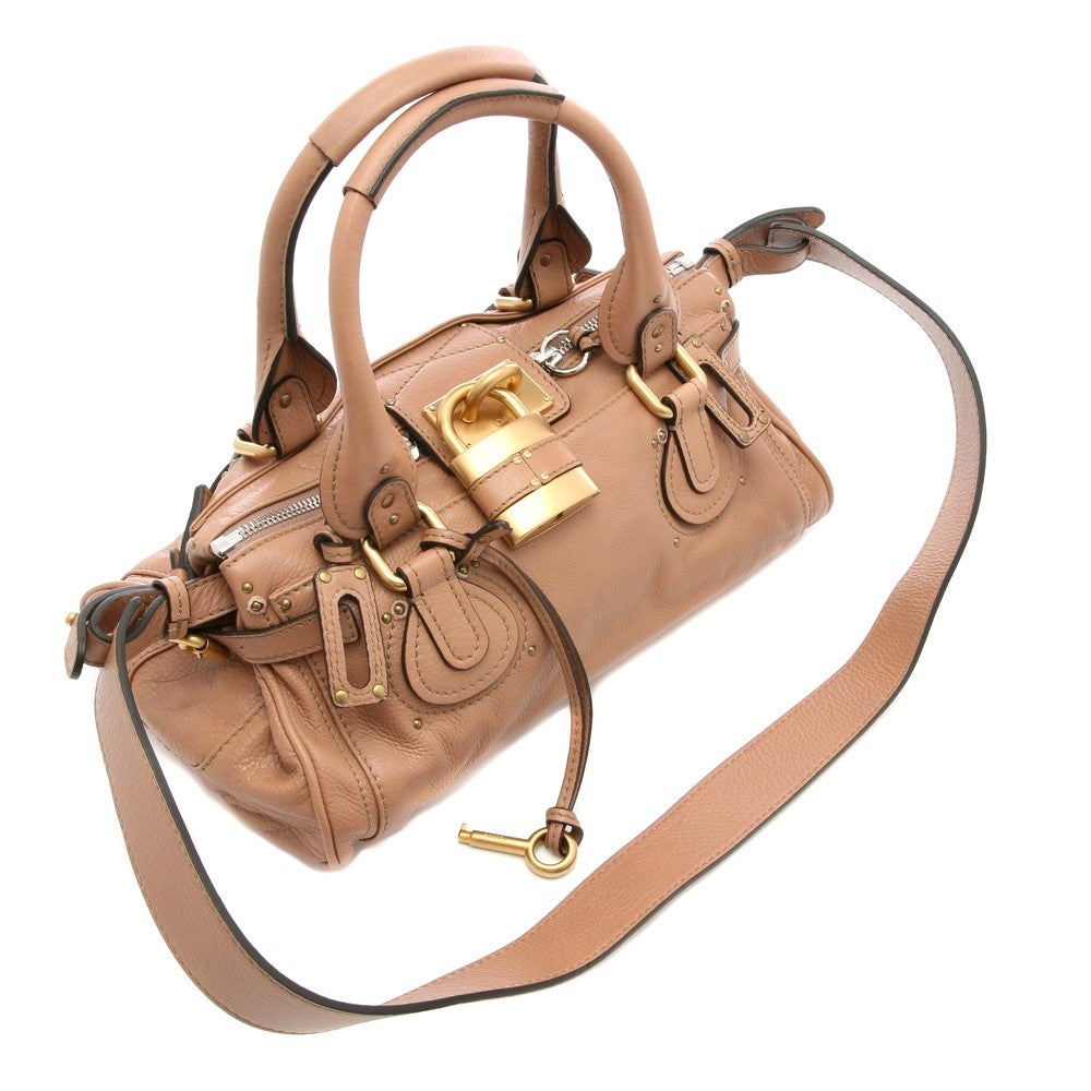 [レンタル] レディース クロエ パディントン CALF 2wayハンドバッグ 鍵付き - 2