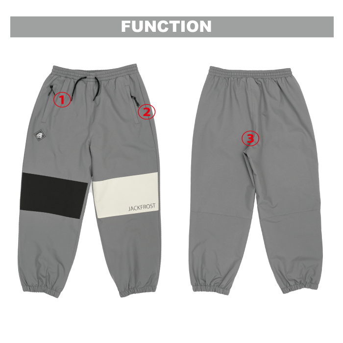 [レンタル] 【Mサイズ】オンヨネ(ONYONE) 男女兼用 スノーボードウェア 上下セット WIDE JACKET JFJ96100 GRAY / WIDE PANTS JFP96150 GRAYの宅配レンタル - 9