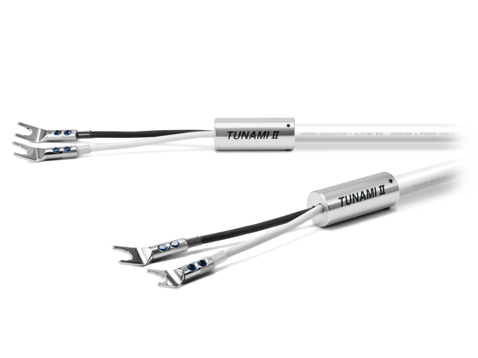 [レンタル] オヤイデ電気 TUNAMI II SP-Y V2 Yラグ仕様スピーカーケーブル 2.5mペア - 2