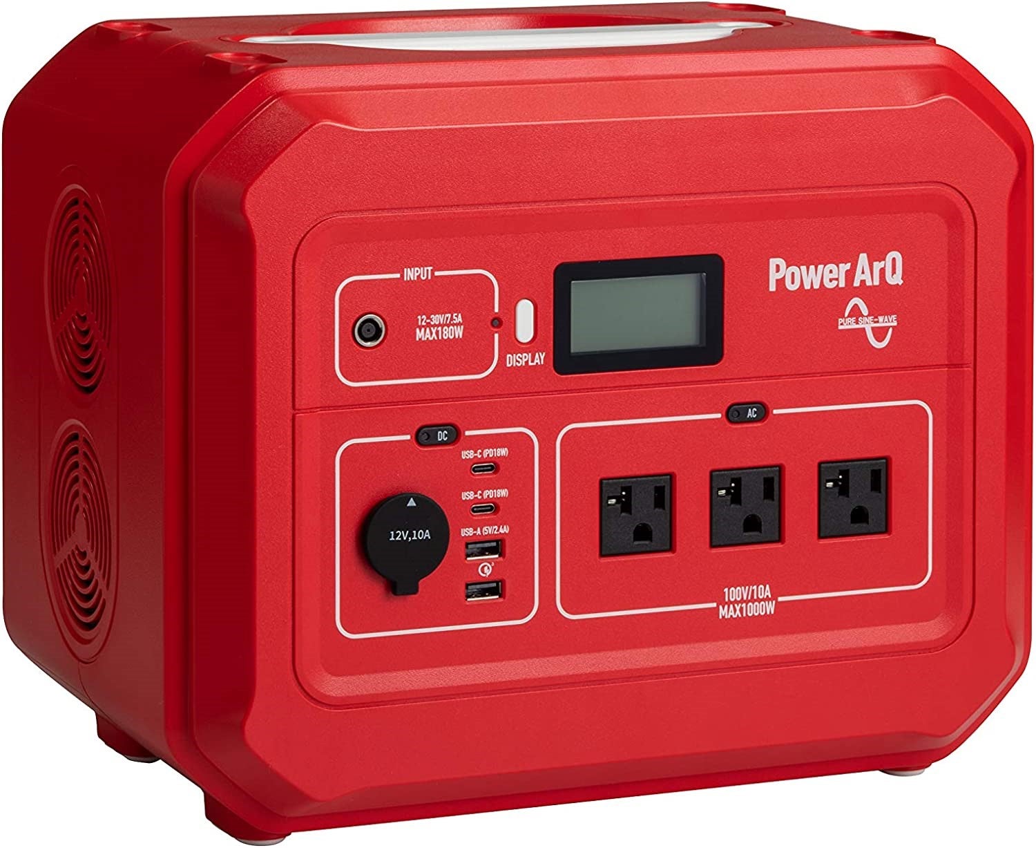 [レンタル] 加島商事 PowerArQ Pro ポータブル電源（1000Wh）Smart Tap レッド