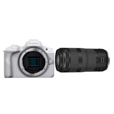 [運動会・野鳥・ペンサ] CANON EOS R50 ボディ ＆ RF100-400mm F5.6-8 IS USM 望遠ズームレンズ セット ホワイト