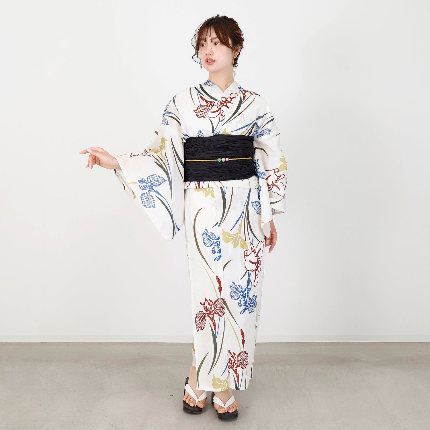[レンタル] [2025新作]SION レディース浴衣 菖蒲 フリーサイズの宅配レンタル - 3