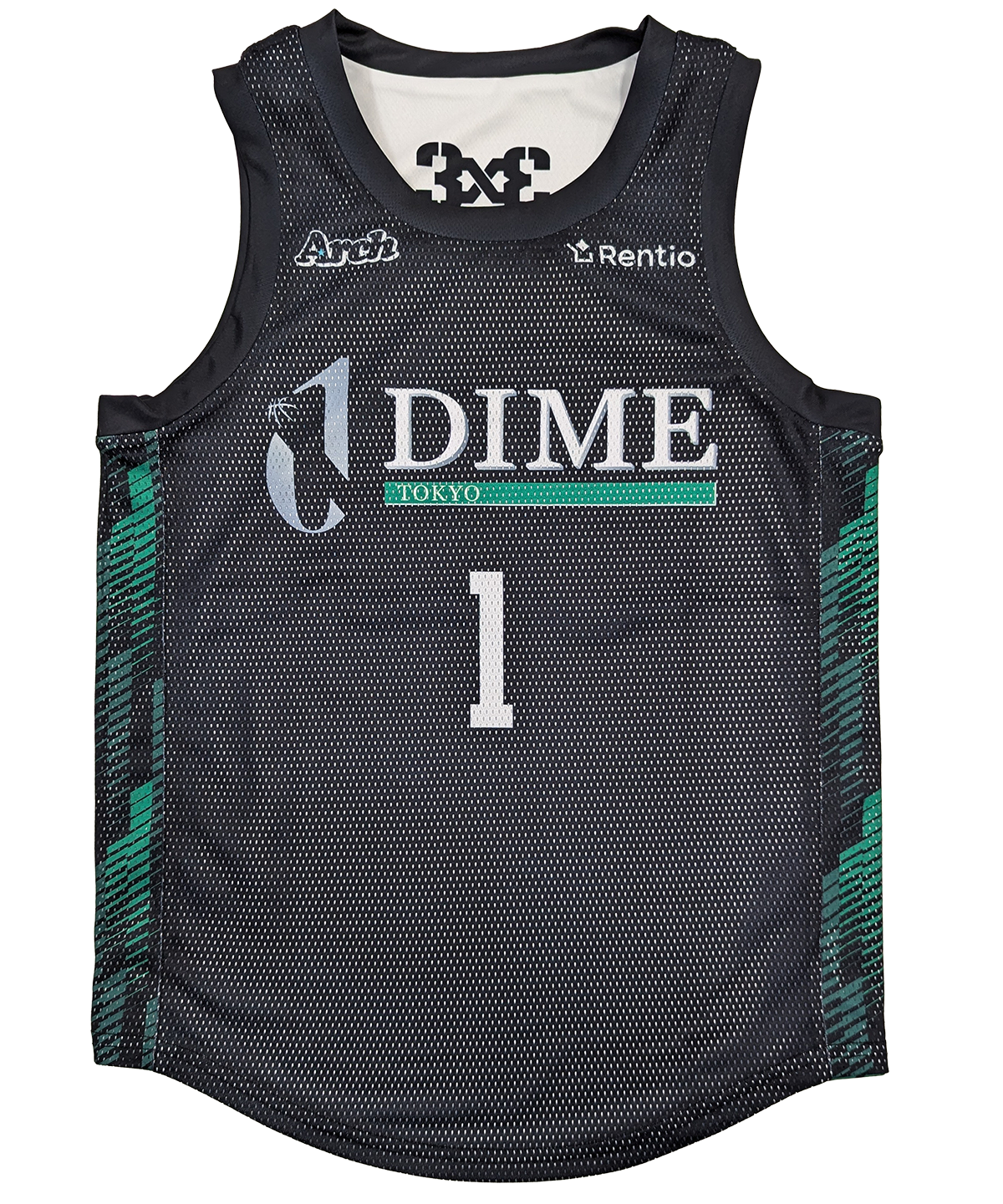 [レンタル] バスケットボールユニフォーム リバーシブルタンクトップ 背番号付き White/Black（TOKYO DIME コラボアイテム） - 3