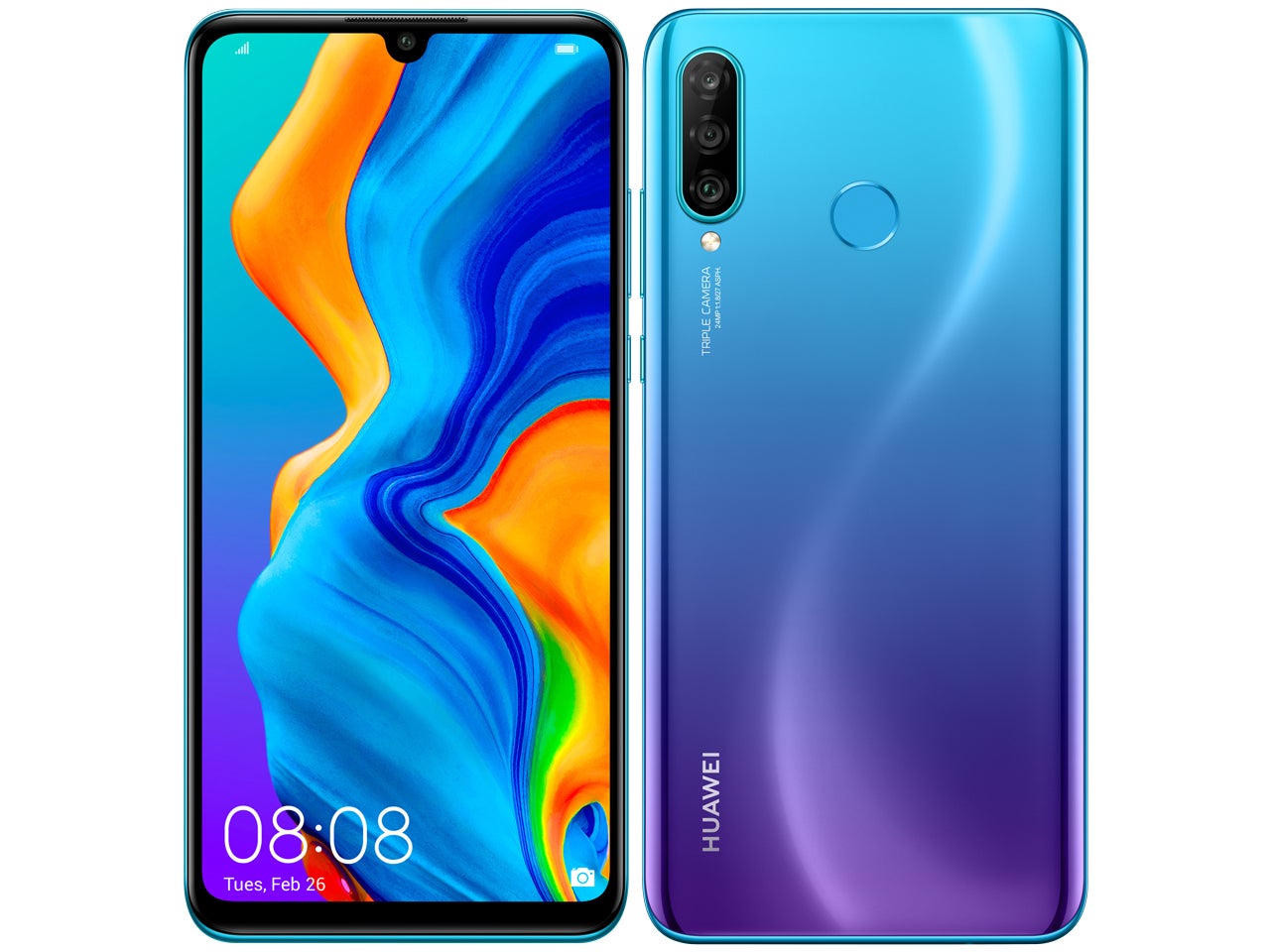 [レンタル] HUAWEI P30 lite ブルー (SIMフリー) - 1