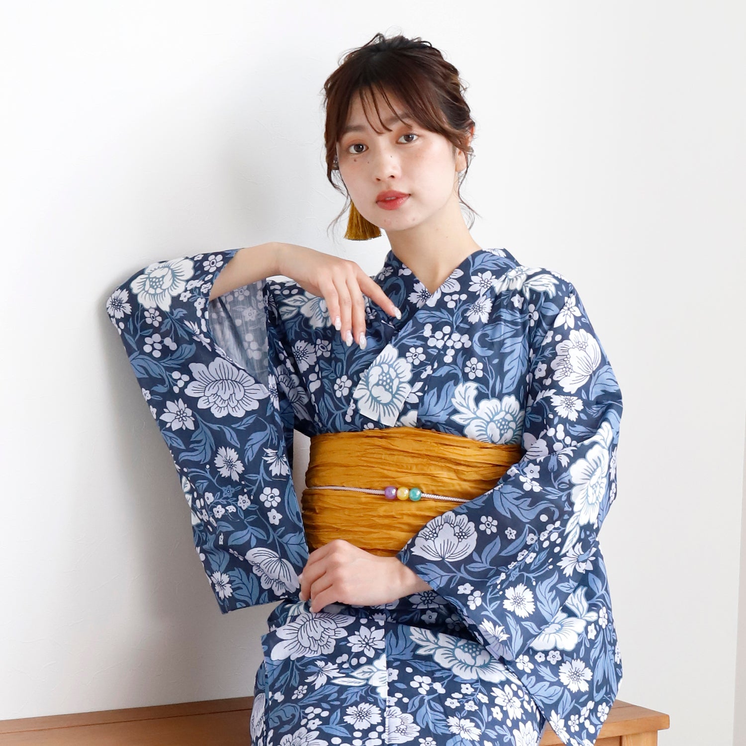 [レンタル] [2025新作]SION レディース浴衣 花柄 フリーサイズの宅配レンタル - 2