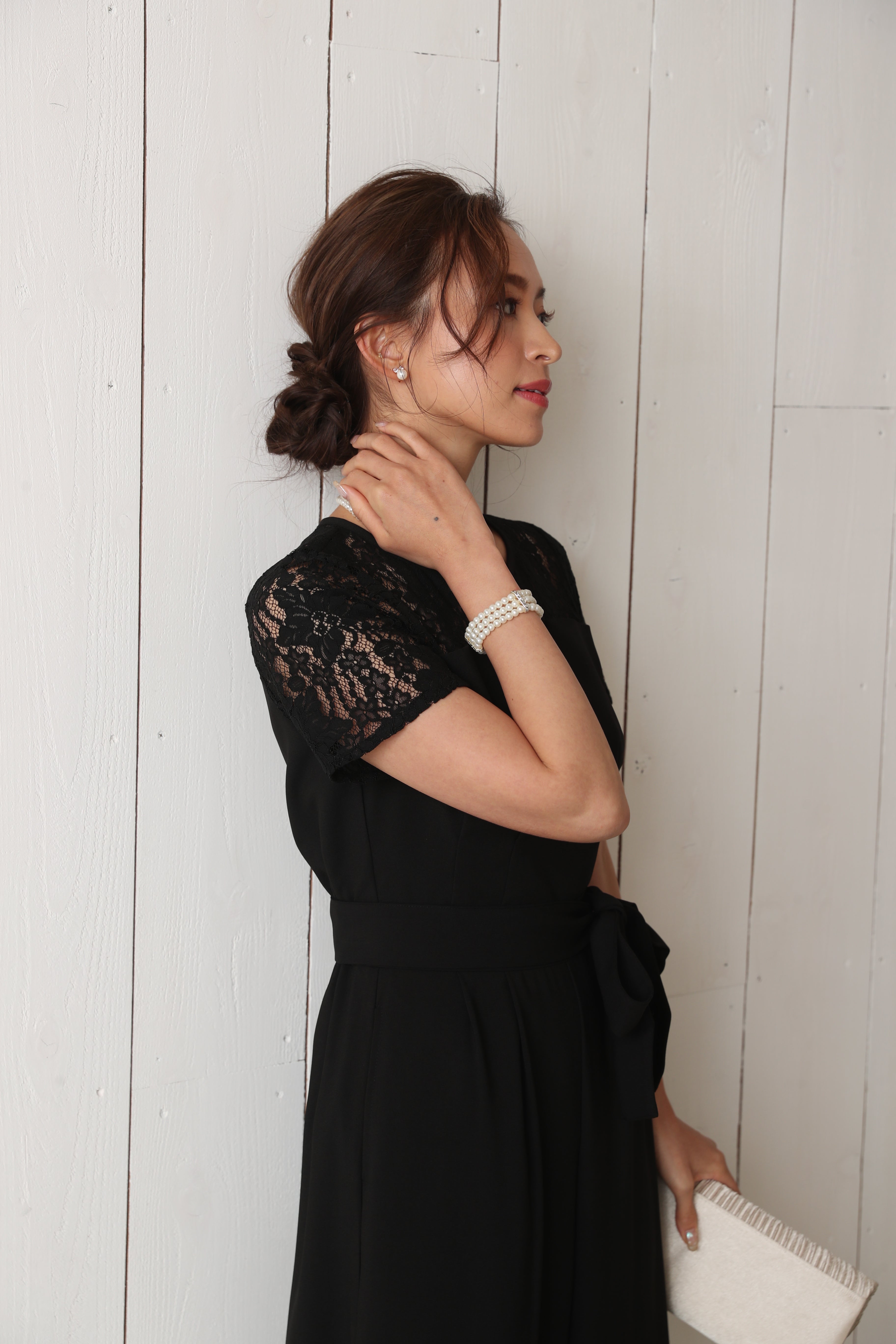 [レンタル] BELINDA DE CAPRIS 袖付きタックテーパード オールインワン パンツドレス ブラックの宅配レンタル - 31