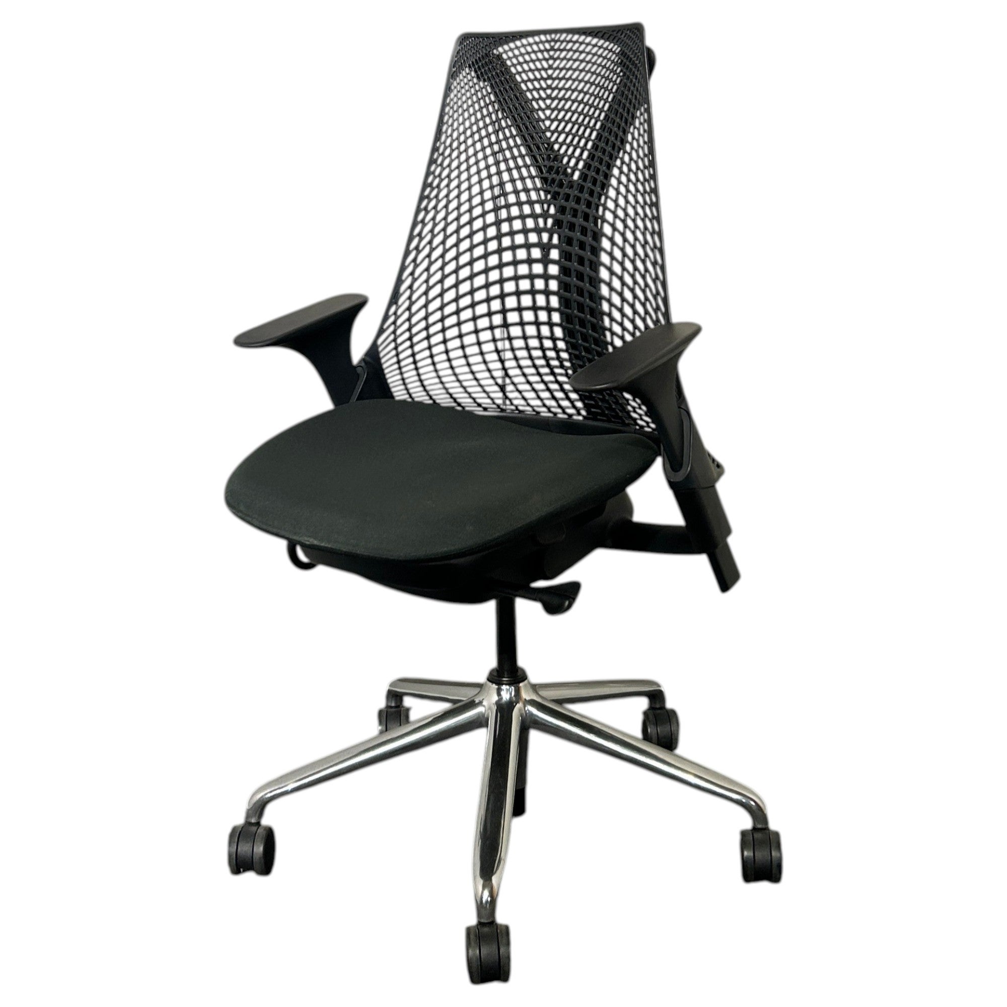 [レンタル] ハーマンミラー(Herman Miller) オフィスチェア セイル ハイバック 可動肘 ブラック AS1YA23HA-0121