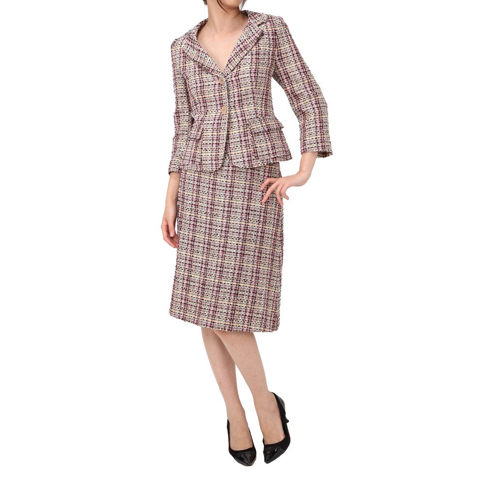 [レンタル] レディース ダナキャラン ニューヨーク スカートスーツ ピンク 9号