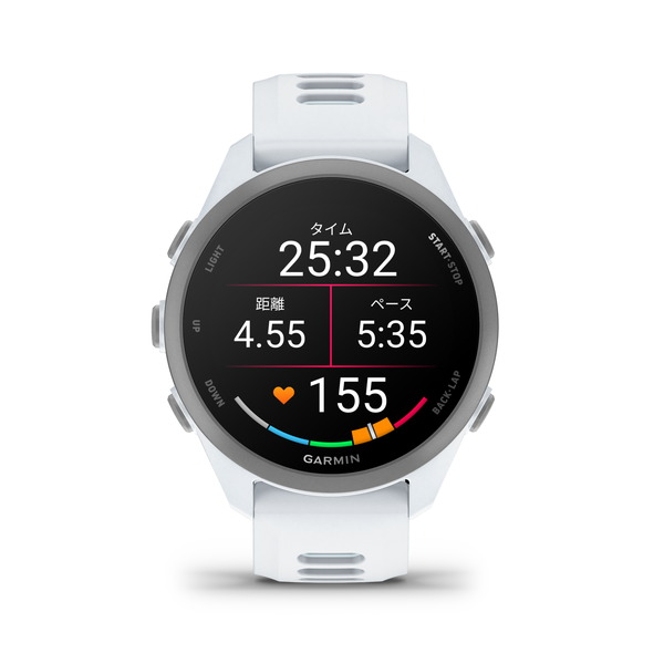 ガーミン(GARMIN) Forerunner 170 ランニングウォッチ ホワイトストーン 文字盤・正面 - 7
