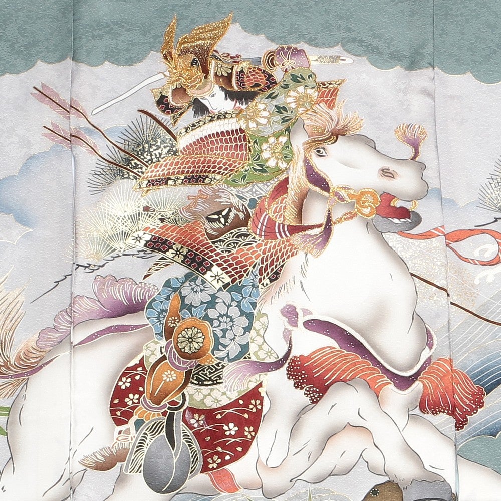 [レンタル] 男の子 お宮参り 産着レンタル6点フルセット 正絹 武将 松の宅配レンタル - 5