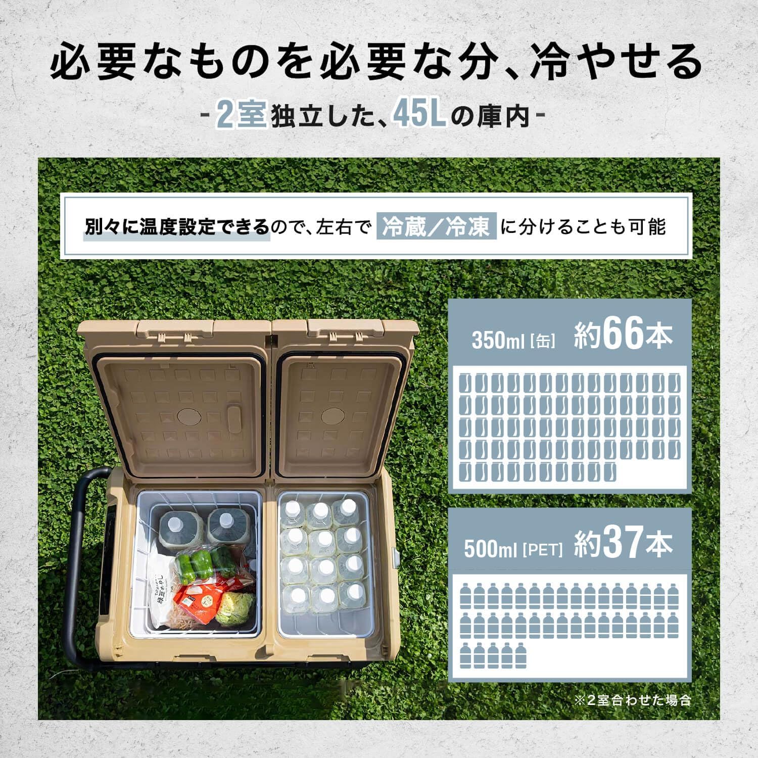 [レンタル] 加島商事 PowerArQ ICEBERG ポータブル冷蔵庫 45L - 6