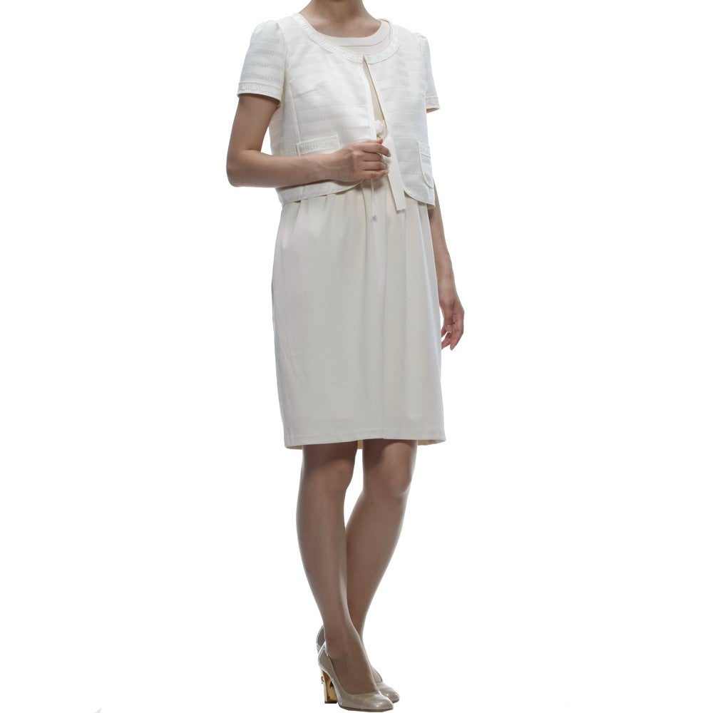 [レンタル] ハロッズ セレモニースーツ2点セット(ジャケット+ワンピース) ピンク / ベージュ / ブラック / ネイビー ベージュ 9号