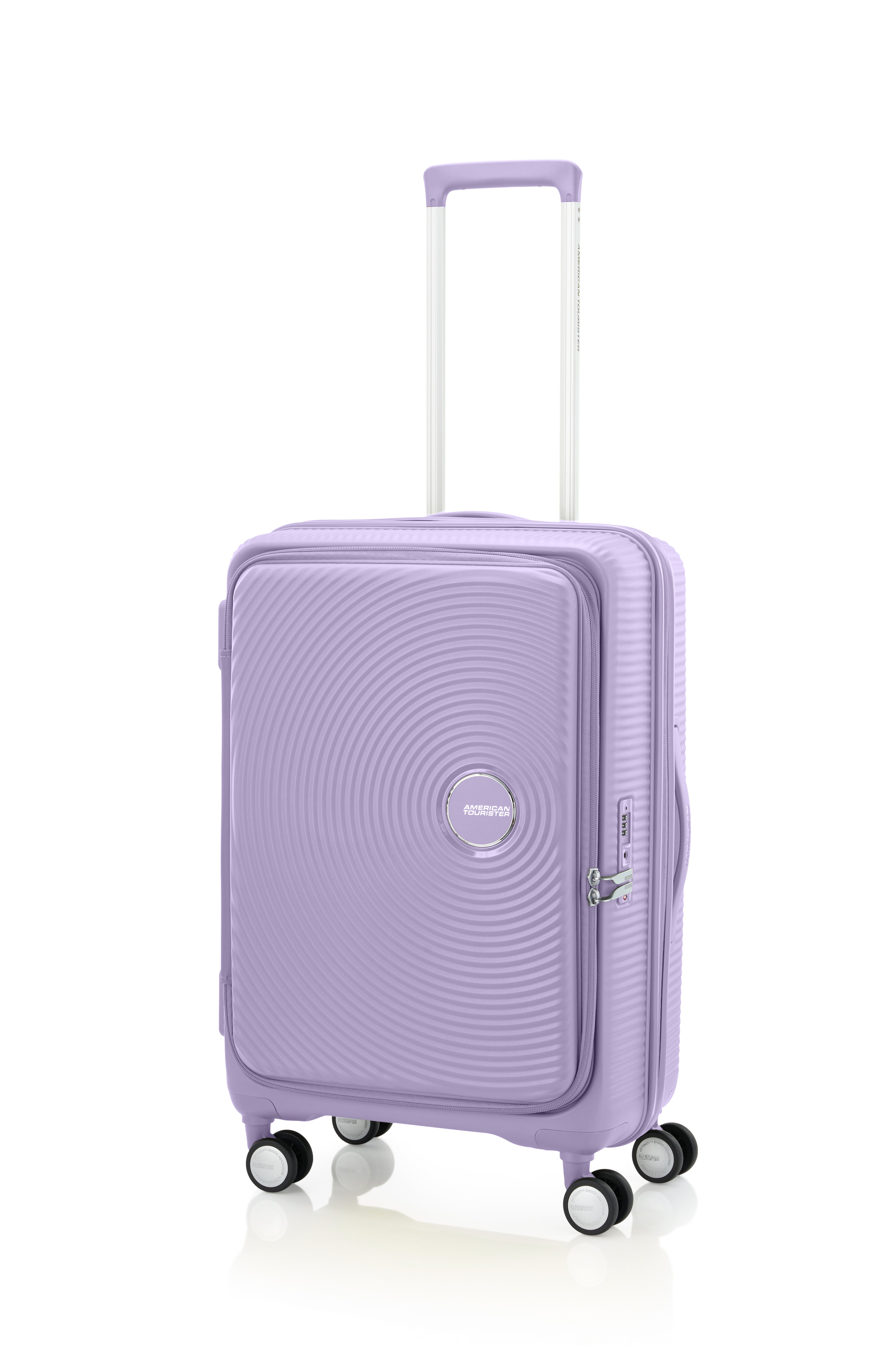 [レンタル] [5-8泊向けサイズ]AMERICAN TOURISTER CURIO スピナー68 エキスパンダブル 75L/拡張時91L ハードスーツケース ラベンダー
