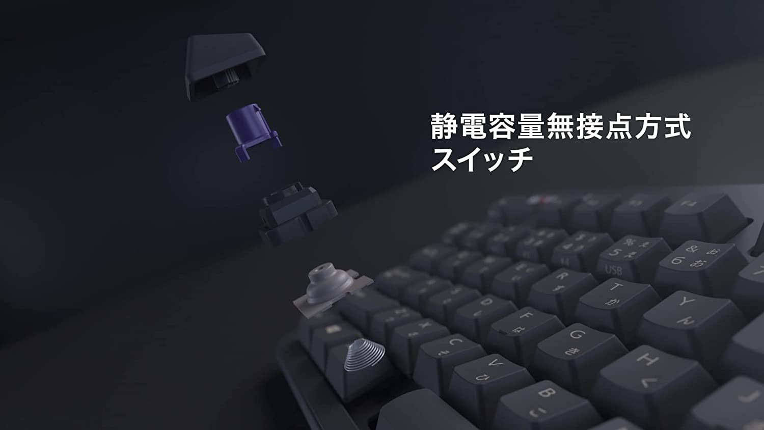[レンタル] 東プレ REALFORCE R3 R3HA13 無線フルキーボード 日本語配列 キー荷重30g - 2