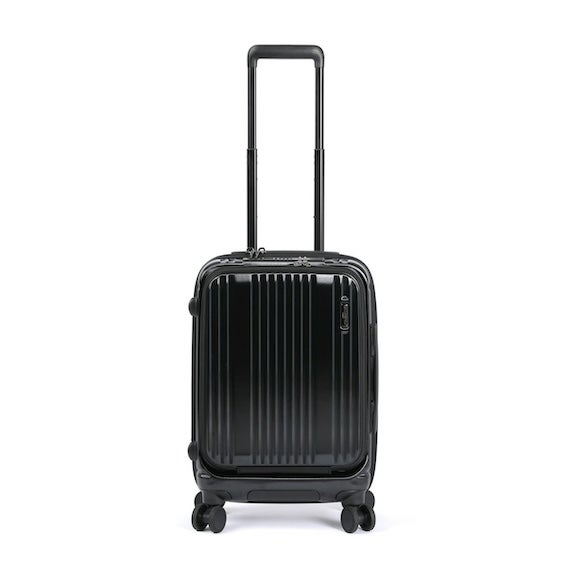 [1-3泊向けサイズ]BERMAS INTER CITY No.60520 フロントオープン35L 48cm ジェットブラック ハードスーツケース