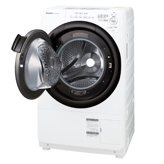 [レンタル] SHARP (シャープ)【左開き】洗濯7kg/乾燥3.5kg ES-7S1-WLドラム式洗濯乾燥 - 3