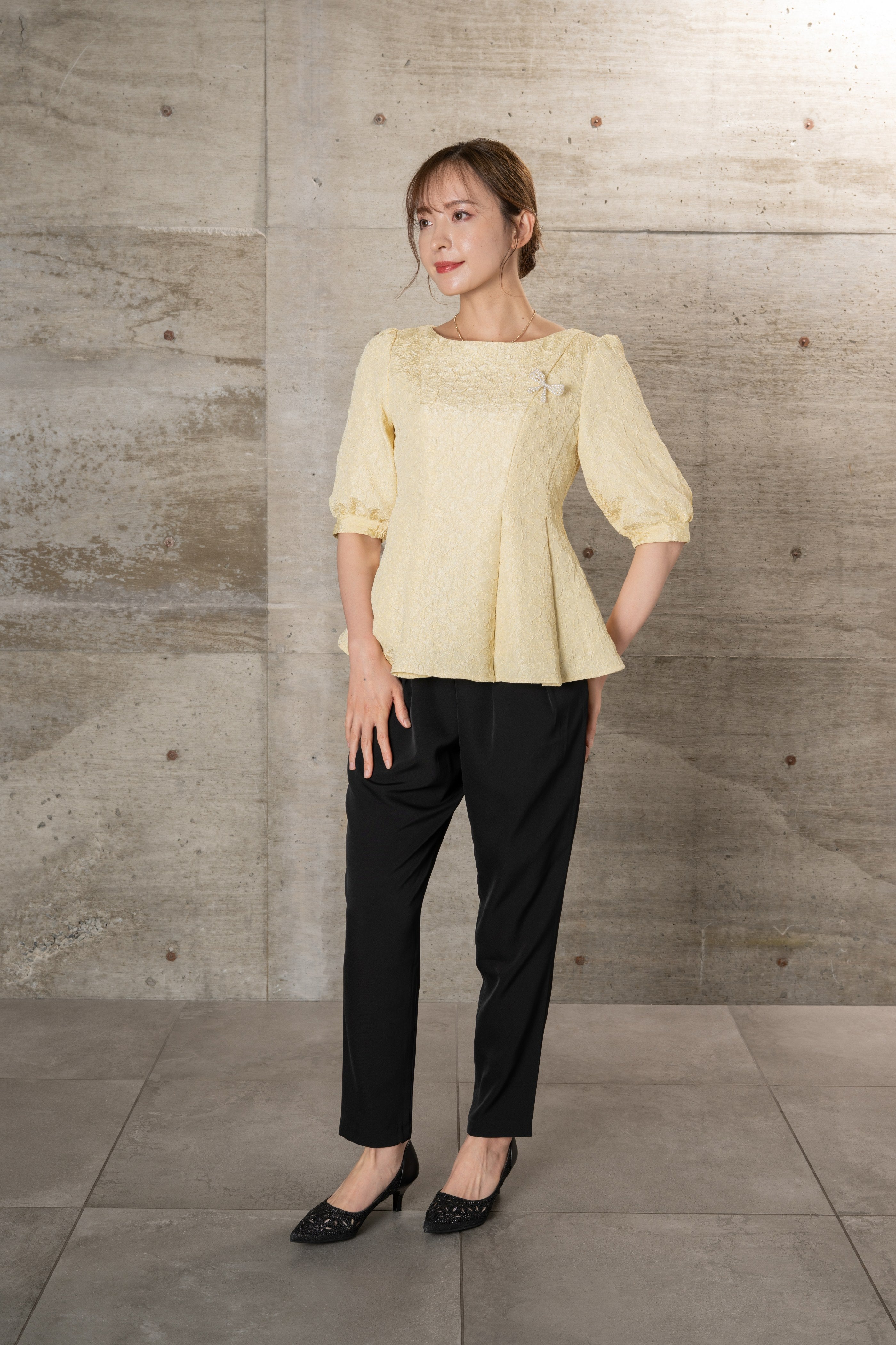 [レンタル] BELINDA DE CAPRIS ジャガードブラウス2wayパンツセットアップ パンツドレスの宅配レンタル - 4