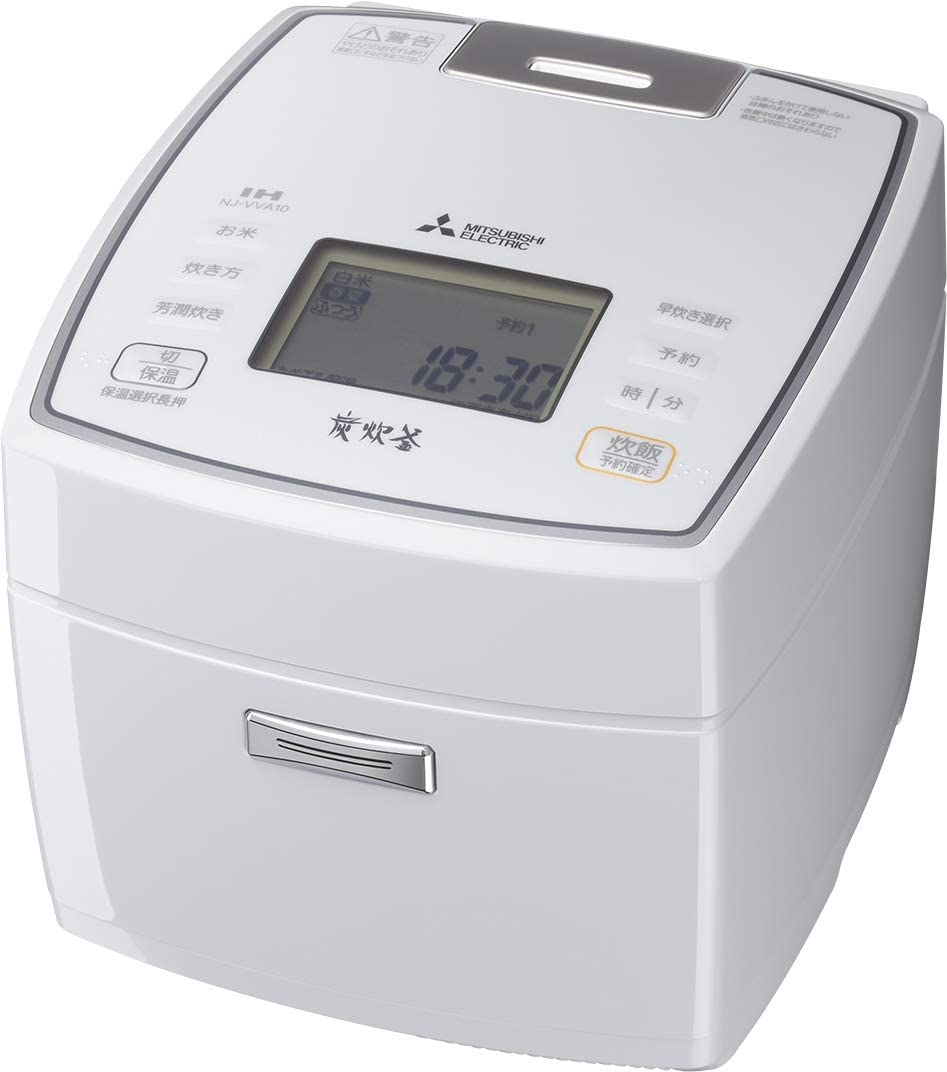 [レンタル] 三菱電機 IH炊飯器 備長炭炭炊釜 5.5合 NJ-VVA10-W - 1