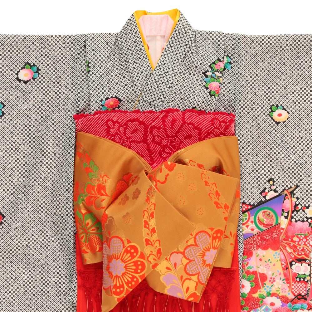 [レンタル] 七五三/節句 着物セット 7歳女の子 御所車 鞠の宅配レンタル - 2