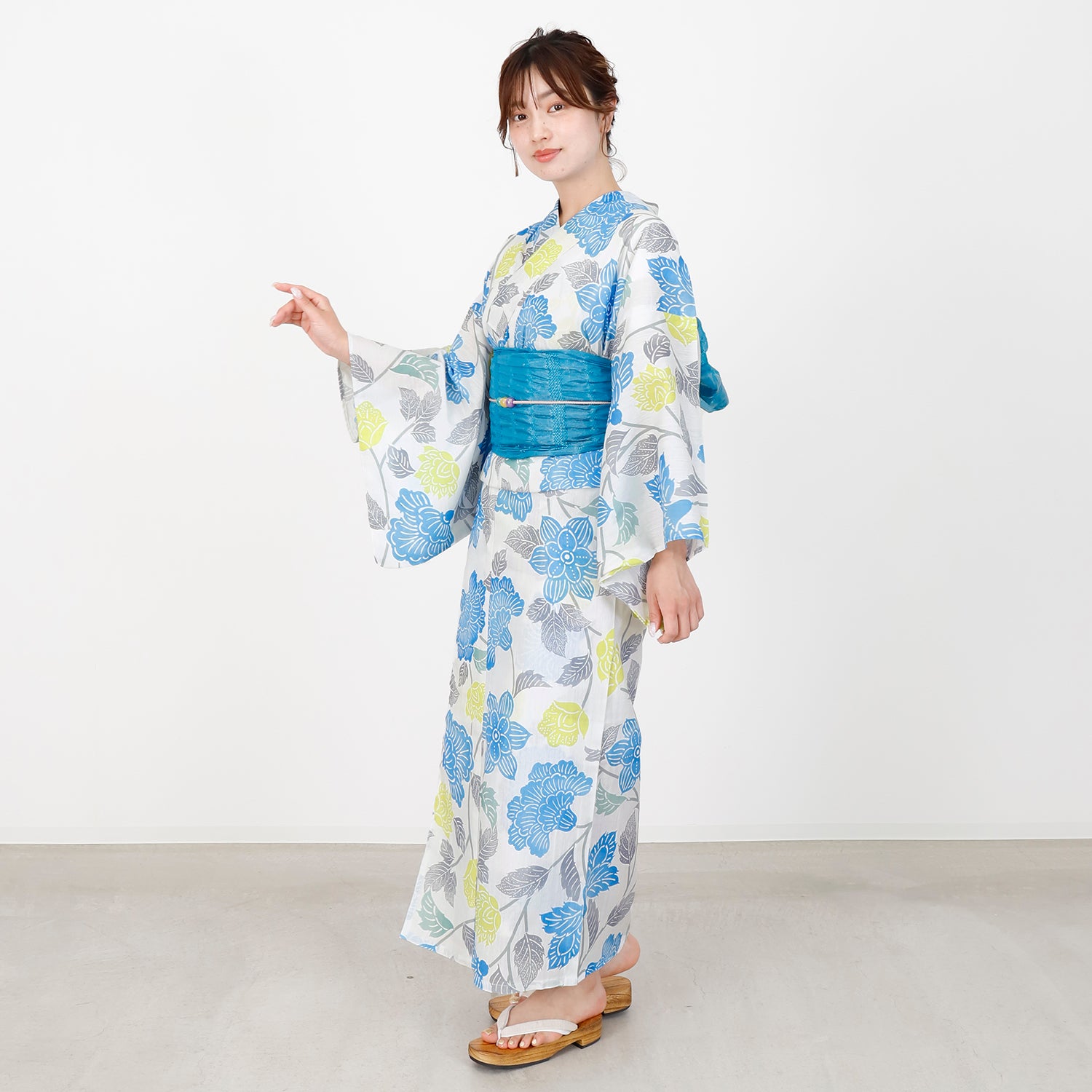 [レンタル] [2025新作]SION レディース浴衣 花柄 フリーサイズの宅配レンタル - 4