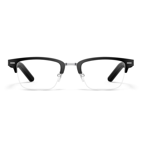 HUAWEI Eyewear2 ウェリントン型ハーフリム ブラック レンタル] HUAWEI Eyewear 2 ブラック スピーカー内蔵アイウェア