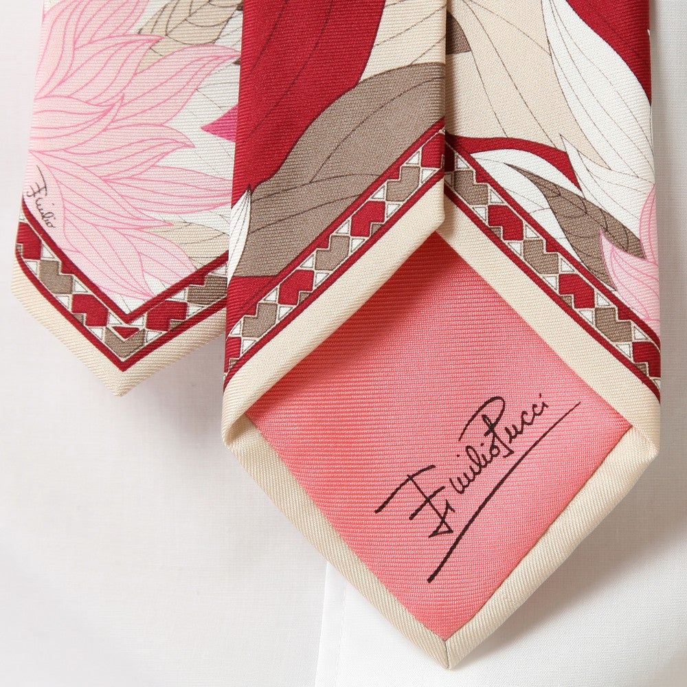 [レンタル] エミリオ・プッチ メンズネクタイ シルク ベージュ / ブラウン / ネイビー アイビーストライプ柄の宅配レンタル - 3