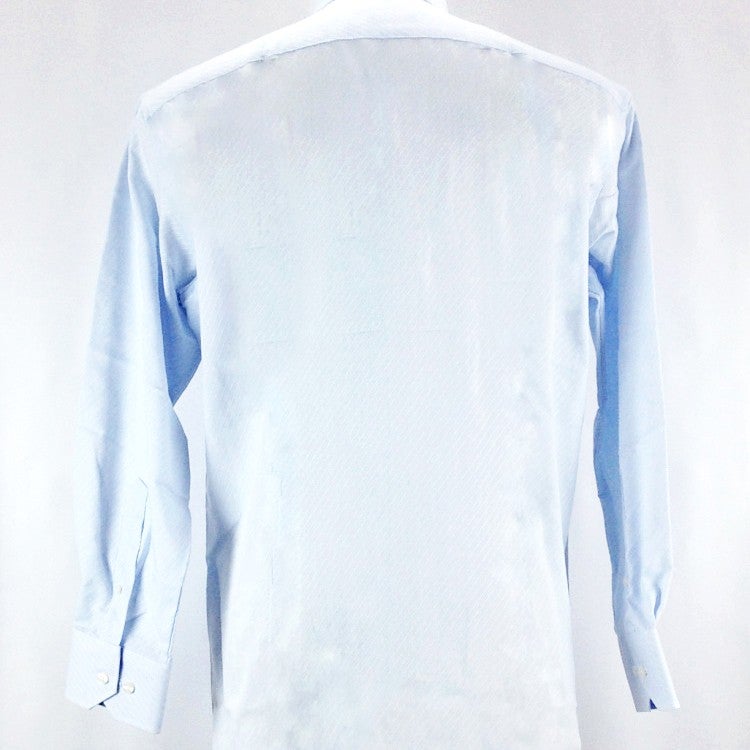 [レンタル] アダム＆イブ メンズワイシャツ 長袖 ブルー 斜めストライブ (Mサイズ / Lサイズ / LLサイズ)の宅配レンタル - 5